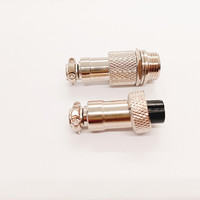 GX16 2-Poliger Runder Luftfahrtstecker Zinklegierung Vernickelte Steckverbindung OD16mm für Industrieautomation