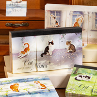 90 hojas por paquete, Serie Cat Chatter Among the Flowers, Cuaderno de Planificación con Ilustraciones Creativas y Lindas con Temática de Gatos