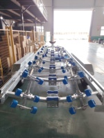 Remorque bateau à triple essieu, remorque bateau galvanisée à chaud, capacité de charge de 3500 kg, remorque bateau à rouleaux