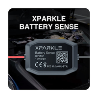 Monitor de Batería de Coche Xparkle BVM02 12V/24V con Análisis del Estado de la Batería, Almacenamiento de Datos de 30 Días