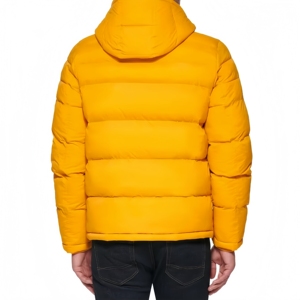 Manteau matelassé jaune à capuche pour <span class=keywords><strong>homme</strong></span> 2026, chaud et rembourré pour l'hiver, avec rembourrage en alternative au duvet et design extérieur élégant - Product Image 6