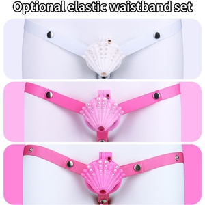 อุปกรณ์ล็อคองคชาตชาย AS-601 Pearl Shell รุ่น ABS Chastity Cage พร้อมเข็มขัด 4 ขนาด แหวนรัดองคชาตหลากสี สำหรับผู้ชาย - Product Image 3