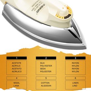 Fer à repasser électrique en acier inoxydable de haute qualité avec semelle antiadhésive 1600W pour usage domestique et hôtelier - Product Image 4