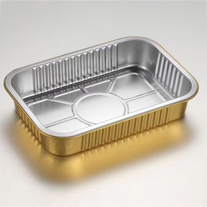 2200ml lớn nhôm khay thức ăn dùng một lần lá container Gói phục vụ Takeaway lò vi sóng thiếc lá nồi nhôm nướng cốc hộp - Product Image 2