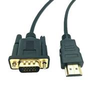 Câble HDMI vers VGA SIPU, mâle vers mâle, câble de moniteur HDTV, blindage tressé pour écran d'ordinateur et connexion vidéo