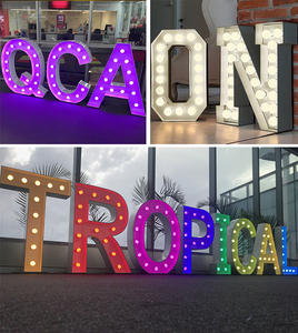 <span class=keywords><strong>Letras</strong></span> <span class=keywords><strong>gigantes</strong></span> de bricolaje, <span class=keywords><strong>letras</strong></span> grandes de marquesina iluminadas, RGB bombilla de luz, letrero de letra de marquesina - Product Image 4