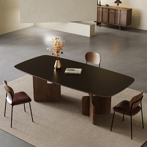 <span class=keywords><strong>Tavolo</strong></span> da Pranzo in Ardesia, <span class=keywords><strong>Tavolo</strong></span> Lungo per Soggiorno, da Posizionare Contro il <span class=keywords><strong>Muro</strong></span>, Set <span class=keywords><strong>Tavolo</strong></span> da Pranzo in Legno Massello di Lusso Semplice - Product Image 1