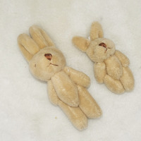 Mini-poupées articulées en peluche lapin et ours de 4,5 cm/6 cm, douces et moelleuses, breloques en peluche lapin et ours nus pour loisirs créatifs, accessoires pour sacs et chaussures