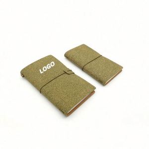 Eco Friendly <b>A6</b> Coffee Grounds Notebook with Tea Fiber Paper, Vintage Strap Journal Custom Logo Sustainable Promotional Gift - Product Image 1