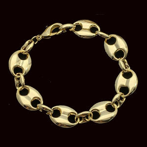 Vente en gros <span class=keywords><strong>de</strong></span> haute qualité 18k plaqué or <span class=keywords><strong>grain</strong></span> <span class=keywords><strong>de</strong></span> <span class=keywords><strong>café</strong></span> chaîne bracelet collier ensemble <span class=keywords><strong>de</strong></span> bijoux pour hommes et femmes - Product Image 5