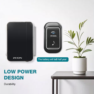 Zogin Sonnette <span class=keywords><strong>de</strong></span> porte <span class=keywords><strong>de</strong></span> Village d'appartement à longue portée 55 sonneries AC 110-260V EU UK US AU Plug Sonnette sans fil numérique - Product Image 3