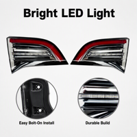 Boîtier de feu arrière intérieur gauche pour Tesla Model Y 2021-2024, Réf. OE 1502088-00-B, Feu arrière LED décoratif