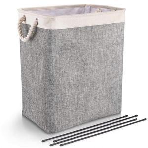 Có thể gập lại Linen hampers cho giặt lưu trữ bông được xây dựng trong lót với có thể tháo rời khung cũng giữ giỏ - Product Image 1