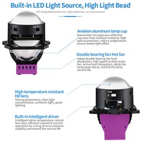 Projecteur laser Sunshiny S4 à grande lentille 130W 24000LM avec phares LED H1 H4 H7 H11 9005 9006 et LED pour une visibilité améliorée