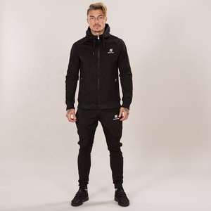 เสื้อฮู้ดผู้ชายสีดำพร้อมซิปกันน้ำผลิตโดย Hawk Eye Sports (ยืนยัน PayPal) - Product Image 2