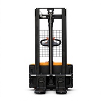 Chariot élévateur électrique vertical 2 tonnes 3 m, corps noir, peinture personnalisée, batterie au plomb ou au lithium en option, extension de fourche, service inclus