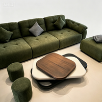 Table basse moderne minimaliste en bois et verre, populaire, durable, écologique, avec base rotative et rangement, pour salon