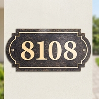 Plaque d'adresse personnalisée, plaque murale rétroéclairée par LED, résistante aux intempéries IP65, taille et couleur personnalisables, visibilité 911, plaque murale