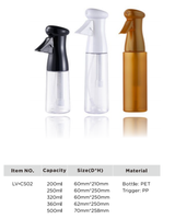 Vente flash - Flacon pulvérisateur à brume fine de grande capacité (200 ml - 500 ml) - Couleurs variées - Luxe - Brume continue pour les cheveux