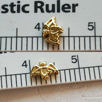 ZZSU Bijoux dentaires professionnels en or massif 8K en forme de chauve-souris |   Kit d'accessoires de bijoux dentaires gothiques |   Breloques Hip Hop Grillz (Usage domestique)