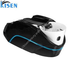 เตียงสระผมไฟฟ้า KISEN พร้อมระบบนวดศีรษะด้วยน้ำและเครื่องอบไอน้ำ  พร้อมไฟบำบัดหลากสี  อุปกรณ์สปาเท้าสำหรับร้านเสริมสวย - Product Image 2