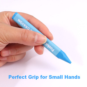 Foska naturale Eco Friendly 12 colori brillanti pastelli a cera di grasso da colorare senza pastelli per bambini di 2-4 anni con scatola di colore - Product Image 3