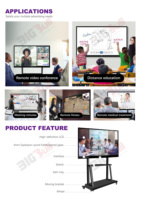 Bigbull 85 pouces 86 pouces conférence interactive tableau blanc écran plat avec UHD caméra microphone écran tactile smart board