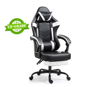 Silla <span class=keywords><strong>de</strong></span> <span class=keywords><strong>escritorio</strong></span> con artículo antiguo barato 2025, ajuste <span class=keywords><strong>de</strong></span> altura ajustable, silla versátil para Juegos <span class=keywords><strong>de</strong></span> oficina con reposapiés retráctil blanco - Product Image 1