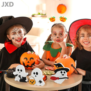 ชุดของตกแต่งวันฮาโลวีนรูปผีไม้ JUXINDA น่ารัก ตกแต่งโต๊ะ รูปปั้นแมวดำ ป้ายฟักทอง สำหรับตกแต่งบ้าน - Product Image 3