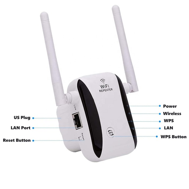 Wireless WiFi Range Extender 300Mbps WiFi Signal Booster for Home Office Gaming and HD Video Streaming Works with Any Routers
