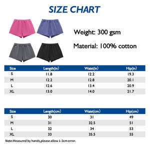 300GSM Heavyweight Hot Pants Algodón desgastado para mujer, pantalones cortos con cordón de verano - Product Image 5