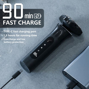 Rasoir Électrique Rotatif 3D Flottant Étanche IPX7 Triple Lame Boîtier en Aluminium Batterie <span class=keywords><strong>Li</strong></span>-Po Rasoir Corporel pour Hommes Hôtelier - Product Image 4