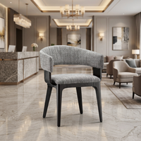 Fauteuil d'appoint en tissu touffeté à imprimé léopard, design ergonomique moderne pour salon, salle à manger, bureau à domicile, hôtel et parc