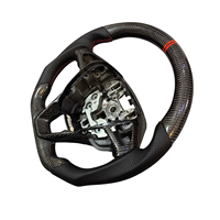 Personnalisation des améliorations automobiles, cuir perforé en fibre de carbone de qualité supérieure pour le volant de voiture Ford Mondeo