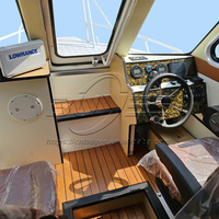 Yacht de pêche de luxe en aluminium certifié CE de 9,2 m/30,2 pi avec cabine, bateau rapide pour passagers, populaire pour les loisirs, moteur hors-bord