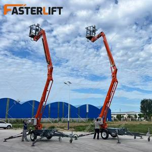 16m 18M 20m Motor diésel articulado hidráulico remolcable en promoción Elevadores de pluma de altura de elevación - Product Image 2