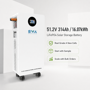 Солнечная система SWA ENERGY 16 кВт·ч 48 В для автономного энергоснабжения, модульный литий-железо-фосфатный аккумулятор 51,2 В 314 А·ч 16 кВт для домашнего резервного хранения энергии - Product Image 1