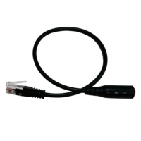 Adaptador de Auriculares de 3.5mm Hembra, Cable RJ9/RJ10, Conversor Estéreo para Línea Telefónica 4P4C, Accesorios para Conector de Auriculares, en Stock, Negro