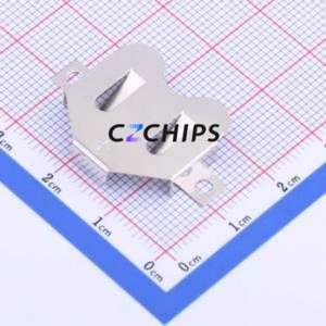 MY-2032-05 Button & Strip Battery Connector SMD Connector Battery Clip CR2032 Phosphor Bronze Nickel - Product Image 2