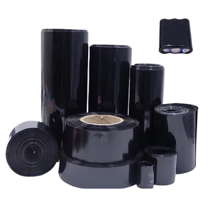 ท่อหดความร้อน PVC สำหรับชุดแบตเตอรี่ลิเธียม, ฟิล์มหดสีดำ/น้ำเงินสำหรับแบตเตอรี่ Li-ion 18650 21700 ขนาด 50-750 มม. 210/300/350/400/450 มม. - Product Image 1