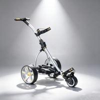 Chariot de golf électrique et télécommandé avec châssis à quatre roues robustes pour un équilibre stable, chariots de golf avec batterie au plomb ou au lithium en option