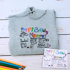 Sudadera con capucha transpirable ecológica tejida bordada en 3D personalizada, trabajo de arte de dibujo para niños, Regalos perfectos, mamá, abuela - Product Image 4