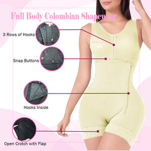 Vente en gros de gaines de mise en forme colombiennes Fagas <span class=keywords><strong>Gaine</strong></span> amincissante <span class=keywords><strong>Gaine</strong></span> Faha BBLShapewear pour femmes avec fermeture éclair latérale - Product Image 4