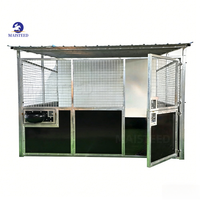 Écurie modulaire pour chevaux, préfabriquée, en acier galvanisé, avec toit extérieur, durable et résistante à la corrosion