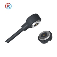 Cable de Carga Magnético 2A con Conector Circular Impermeable de 10 mm, Cable con Conector Magnético Circular Pogo Pin