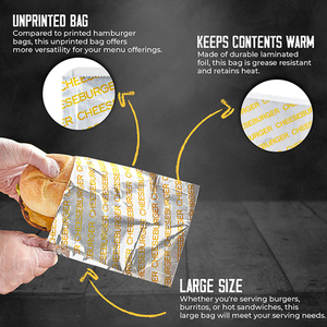 Tùy Chỉnh Greaseproof Takeaway Kraft Bao Bì Bag Thịt Nướng Gà Chiên Bbq Hot Dog Thức Ăn Nhanh Nhôm Foil Lót Giấy Bọc - Product Image 4