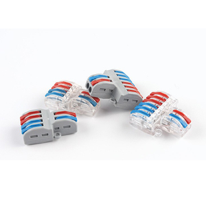 Conector Rápido Universal para Cables, Bloque de Terminales de Empuje para Conexión de Conductores, 2 Entradas y 6 Salidas, Palanca de Colores - Product Image 6