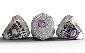 Bagues de championnat en alliage plaqué or, adaptées aux sports d'équipe tels que le football, le baseball, le basketball et le rugby - Product Image 3