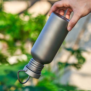 Botella de Agua Deportiva de Titanio Portátil, Ligera y Ecológica con Tapa, para Ciclismo al Aire Libre, Camping, Puede Hervir Agua, Alta Calidad - Product Image 2