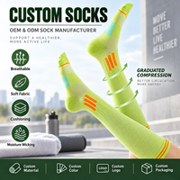 Chaussettes de compression respirantes pour le sport, chaussettes de mollets athlétiques, chaussettes élastiques à pression pour l'été